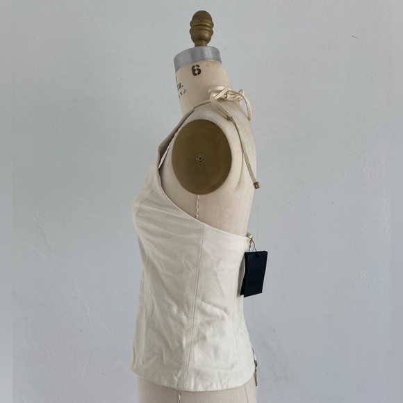 Brand new BIRD by JUICY COUTURE LEATHER HALTER TOP - Picture 2 of 12